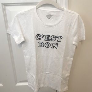 XXS J. Crew Factory C’est Bon Graphic Tee